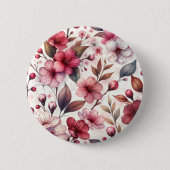 Badge Rond 5 Cm Fleur de Cerisier (Devant)