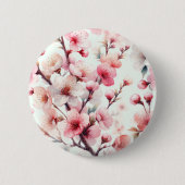 Badge Rond 5 Cm Fleur de Cerisier (Devant)