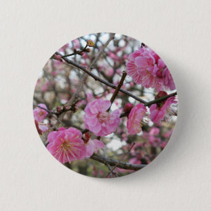 Badge Rond 5 Cm Fleur de cerisier rose / Sakura / ク(桜)