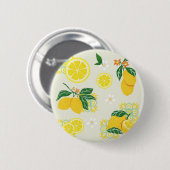 Badge Rond 5 Cm Fleur de Citron (Devant & derrière)