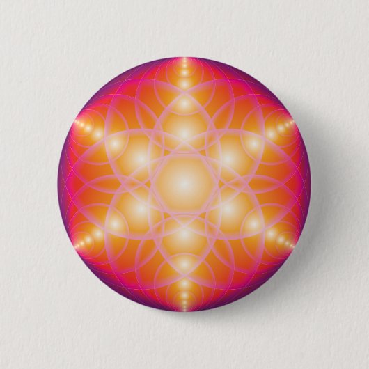 Badge Rond 5 Cm Fleur de la vie (Devant)