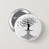 Badge Rond 5 Cm Fleur de la vie (Devant & derrière)