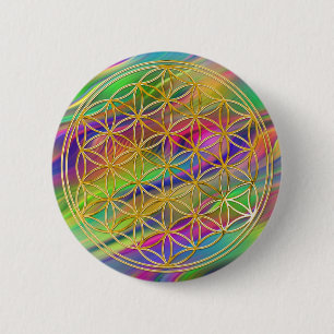 Badge Rond 5 Cm Fleur de la vieMinwoured BG