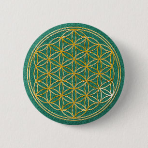 Badge Rond 5 Cm Fleur de la viePetit green splatter