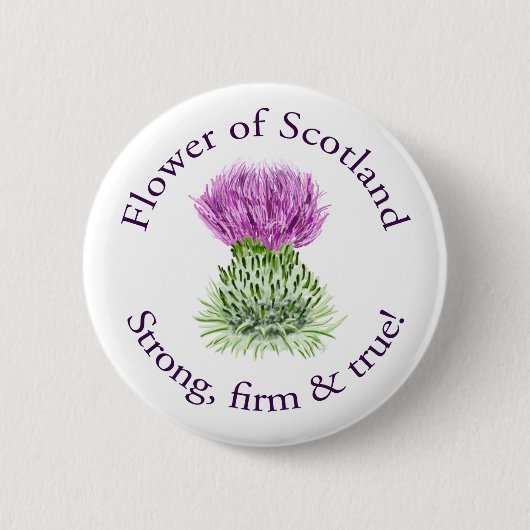 Badge Rond 5 Cm Fleur de l'Ecosse (Devant)