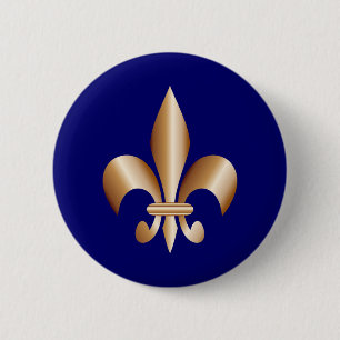 Badge Rond 5 Cm Fleur de lis