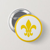 Badge Rond 5 Cm Fleur de Lis (Devant & derrière)