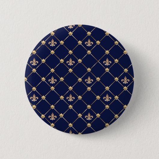 Badge Rond 5 Cm Fleur de Lis (Devant)