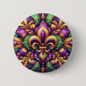 Badge Rond 5 Cm fleur de lis (Devant)