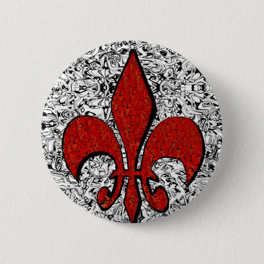 Badge Rond 5 Cm fleur de lis (Devant)