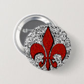 Badge Rond 5 Cm fleur de lis (Devant & derrière)