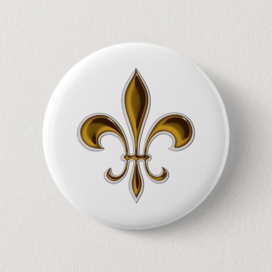 Badge Rond 5 Cm Fleur De Lis (Devant)