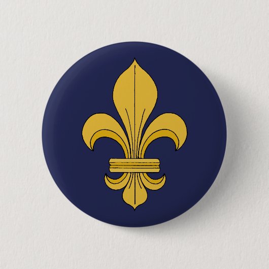 Badge Rond 5 Cm Fleur de lis (Devant)