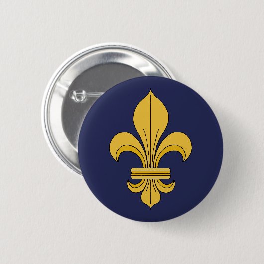 Badge Rond 5 Cm Fleur de lis (Devant & derrière)