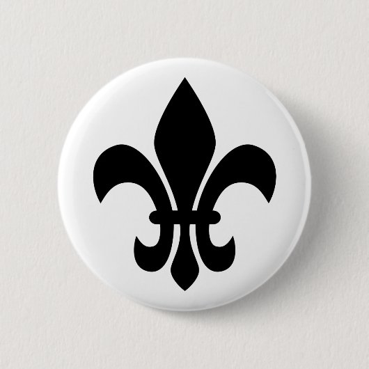 Badge Rond 5 Cm Fleur de Lis (Devant)