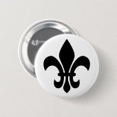 Badge Rond 5 Cm Fleur de Lis (Devant & derrière)