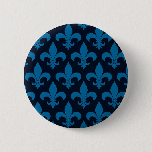 Badge Rond 5 Cm Fleur de lis motif Paris (Devant)