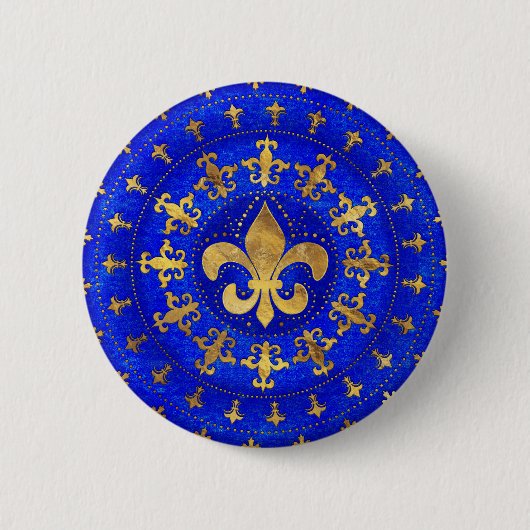 Badge Rond 5 Cm Fleur-de-lis ornament (Devant)
