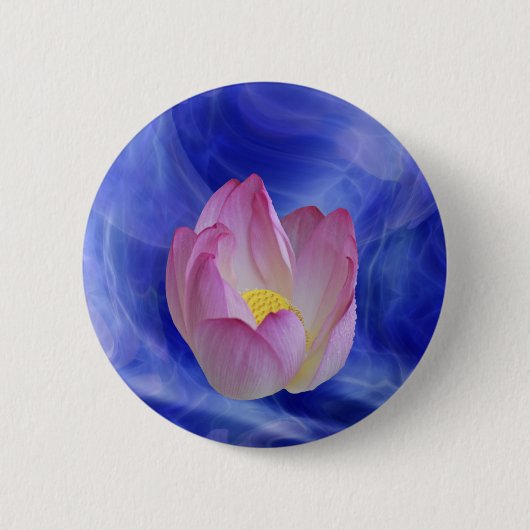 Badge Rond 5 Cm Fleur de lotus du coeur au coeur (Devant)