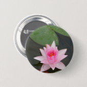 Badge Rond 5 Cm Fleur de Lotus rose (Devant & derrière)