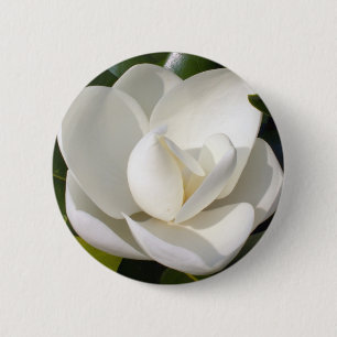 Badge Rond 5 Cm Fleur de magnolia