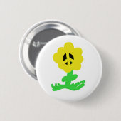 Badge Rond 5 Cm Fleur de paix (Devant & derrière)
