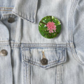 Badge Rond 5 Cm Fleur de plume brésilienne (En situation)