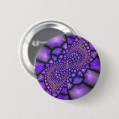 Badge Rond 5 Cm Fleur de pourpre de mosaïque (Devant & derrière)