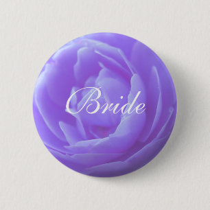 Badge Rond 5 Cm fleur de rose violette