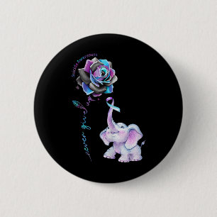 Badge Rond 5 Cm Fleur de sensibilisation à la prévention du suicid