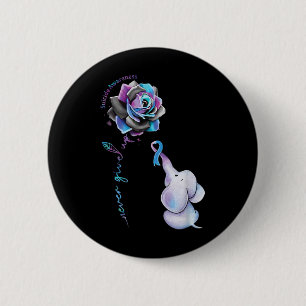 Badge Rond 5 Cm Fleur de sensibilisation à la prévention du suicid