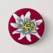 Badge Rond 5 Cm Fleur d'edelweiss (Devant)