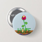 Badge Rond 5 Cm Fleur d'espoir qui pousse à partir de graines (Devant & derrière)