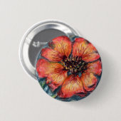 Badge Rond 5 Cm Fleur d'huile de cendres du Népal (Devant & derrière)