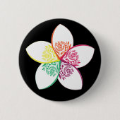 Badge Rond 5 Cm fleur d'île (Devant)