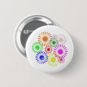 Badge Rond 5 Cm Fleur en panne (Devant & derrière)