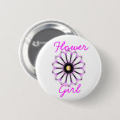 Badge Rond 5 Cm Fleur Girl (Devant & derrière)
