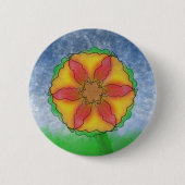 Badge Rond 5 Cm Fleur impeccable (Devant)