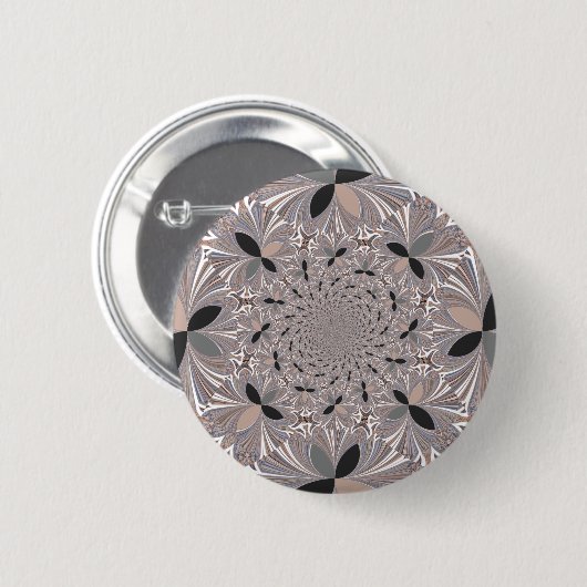 Badge Rond 5 Cm Fleur Inspiration (Devant & derrière)