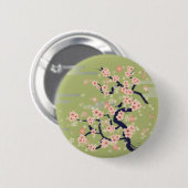 Badge Rond 5 Cm Fleur JAPONAISE (Devant & derrière)