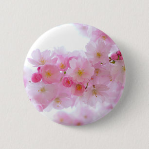 Badge Rond 5 Cm Fleur japonaise de cerisier