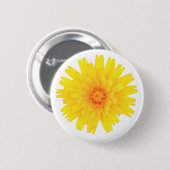 Badge Rond 5 Cm Fleur jaune (Devant & derrière)