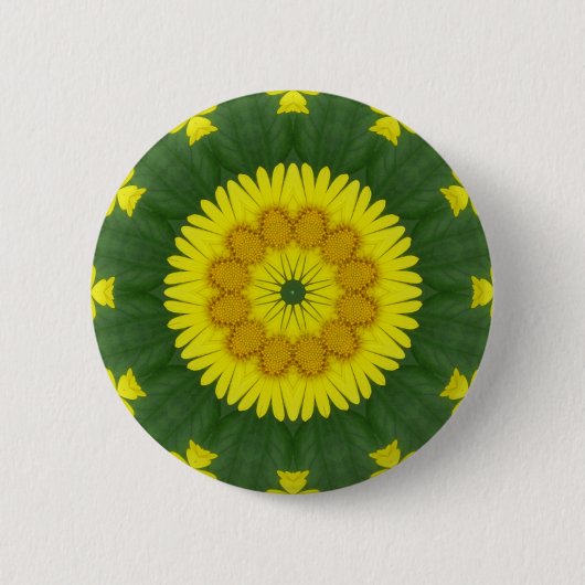 Badge Rond 5 Cm Fleur Mandala 05 (Devant)