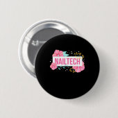 Badge Rond 5 Cm Fleur Nail Tech (Devant & derrière)