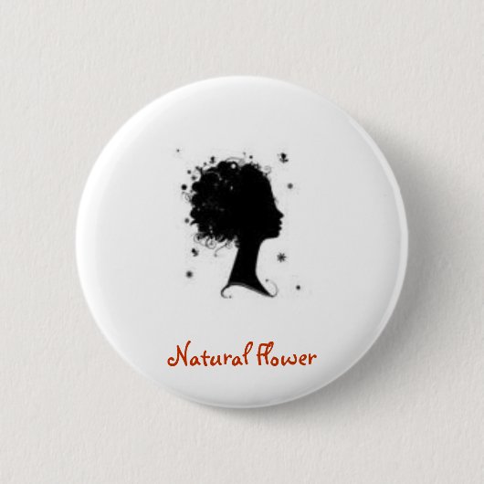 Badge Rond 5 Cm Fleur naturelle (Devant)