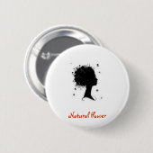 Badge Rond 5 Cm Fleur naturelle (Devant & derrière)