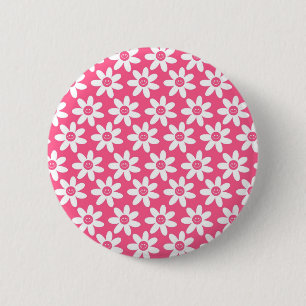 Badge Rond 5 Cm Fleur ornementale