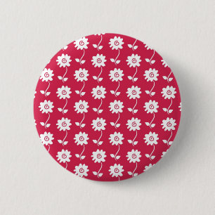 Badge Rond 5 Cm Fleur ornementale