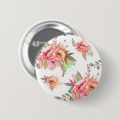 Badge Rond 5 Cm fleur printanière (Devant & derrière)