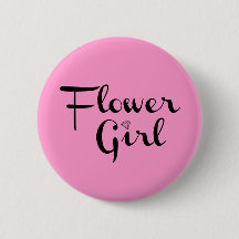 Fleur Retro Script noir sur rose